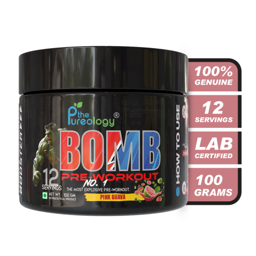 thepureology BOMB Pre Workout Pre Workout  (100 g, Pink Guava) thepureology BOMB Pre Workout Pre Workout  (100 g, Pink Guava)